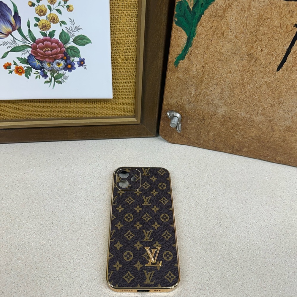 Luxury Designer Phone Case - Brown and Gold IPhone 12